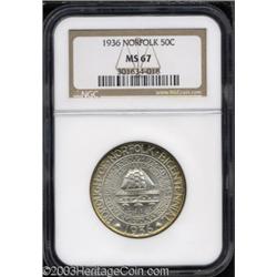 1936 50C Norfolk MS67 NGC.