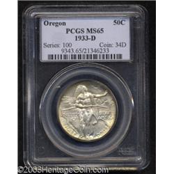 1933-D 50C Oregon MS65 PCGS.