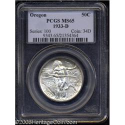1933-D 50C Oregon MS65 PCGS.
