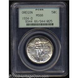1934-D 50C Oregon MS66 PCGS.