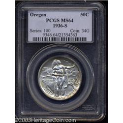 1936-S 50C Oregon MS64 PCGS.