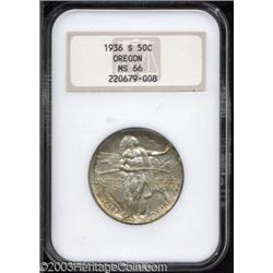 1936-S 50C Oregon MS66 NGC.