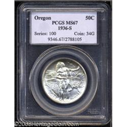 1936-S 50C Oregon MS67 PCGS.