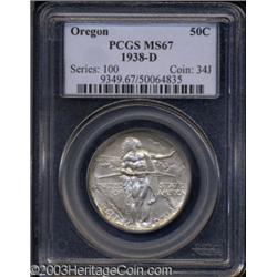 1938-D 50C Oregon MS67 PCGS.