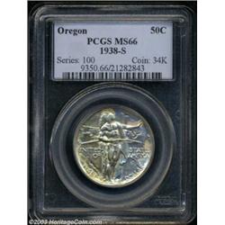 1938-S 50C Oregon MS66 PCGS.