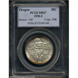 1938-S 50C Oregon MS67 PCGS.