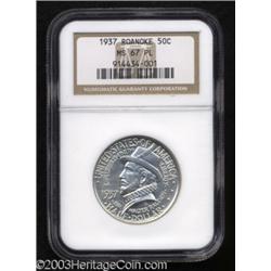 1937 50C Roanoke MS67 Prooflike NGC.