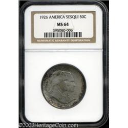 1926 50C Sesquicentennial MS64 NGC.