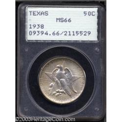 1938 50C Texas MS66 PCGS.