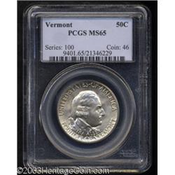 1927 50C Vermont MS65 PCGS.