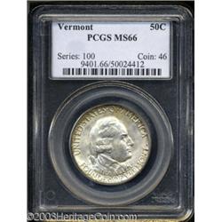 1927 50C Vermont MS66 PCGS.