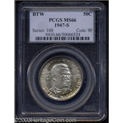 1947-S 50C Booker T. Washington MS66 PCGS.
