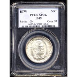 1949 50C Booker T. Washington MS66 PCGS.