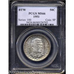1951 50C Booker T. Washington MS66 PCGS.