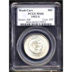 1952-S 50C Washington-Carver MS66 PCGS.
