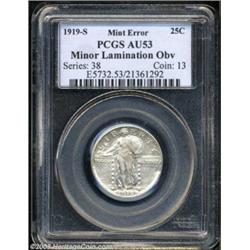 1919-S 25C Quarter--Minor Lamination Obverse--AU53 PCGS.