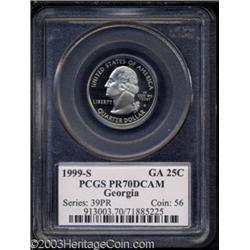 1999-S 25C Georgia Clad PR70 Deep Cameo PCGS.
