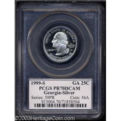 1999-S 25C Georgia Silver PR70 Deep Cameo PCGS.