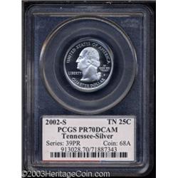 2002-S 25C Tennessee Silver PR70 Deep Cameo PCGS.