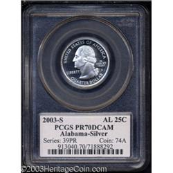 2003-S Alabama Silver 25C PR70 Deep Cameo PCGS.