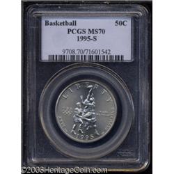 1995-S 50C Olympic/Basketball Half Dollar MS70 PCGS.