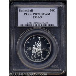 1995-S 50C Olympic/Basketball Half Dollar PR70 Deep Cameo PCGS.