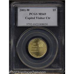 2001-W $5 Capitol Visitor's Center MS69 PCGS.