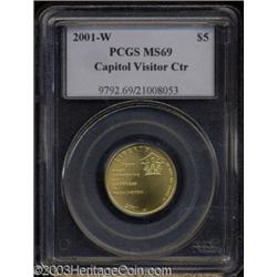 2001-W $5 Capitol Visitor's Center MS69 PCGS.