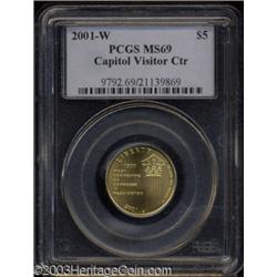 2001-W $5 Capitol Visitor's Center MS69 PCGS.