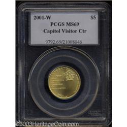 2001-W $5 Capitol Visitor's Center MS69 PCGS.