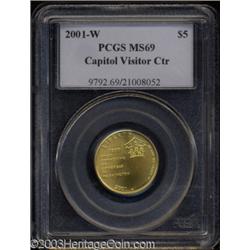 2001-W $5 Capitol Visitor's Center MS69 PCGS.