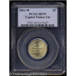 2001-W $5 Capitol Visitor's Center MS70 PCGS.