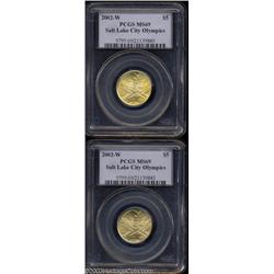 2002-W $5 Olympics MS69 PCGS,