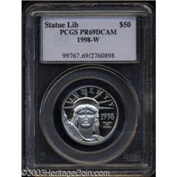 1998-W P$50 Half-Ounce Platinum Eagle PR69 Deep Cameo PCGS.