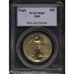 2000 G$50 One-Ounce Gold Eagle MS69 PCGS.