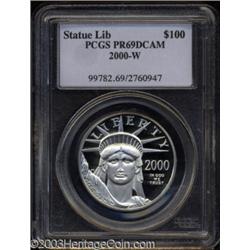 2000-W P$100 One-Ounce Platinum Eagle PR69 Deep Cameo PCGS.