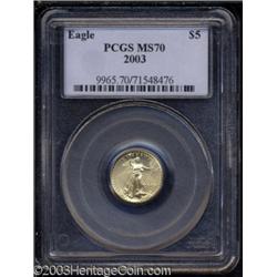 2003 G$5 Tenth-Ounce Gold Eagle MS70 PCGS.