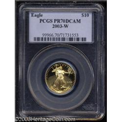 2003-W $10 Quarter-Ounce Eagle PR70 Deep Cameo PCGS.
