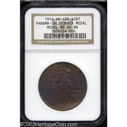 1916 MS Panama-California Medal MS64 NGC.