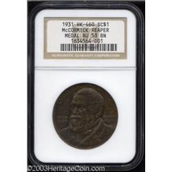 1931 MS McCormick Reaper Medal AU58 NGC.