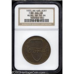1933 So-Called Ford Dollar AU50 NGC.