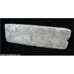 A large silver ingot from the Atocha shipwreck.