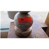 Image 2 : Carved "Stacked Balls" Hardwood Lamp w/Drum Shade - 23" Height (Shade 12" Diameter)