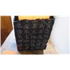 Image 2 : 25" X 7" Oriental Rectangular Column Lamp w/Black Bordered Shade - oriental characters