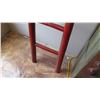 Image 2 : Red Laquered Bamboo Decorative Ladder - 93" Tall, 12" Wide