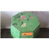 Image 2 : Handpainted Cedar Octagonal Storage Bin 17.5" Tall, 12" Diameter