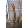 Image 2 : 3 Carved Hardwood Vertical Column Accents - 3 sizes, staggered heights, 39" to 59" H