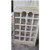 Image 2 : Tall Wood Boat Cabinet w/Wine Rack 22.5" W X 89" H - Whitewash Finish