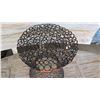 Image 2 : Contemporary Metal Rings Side Table - Hourglass Shape (13" dia, 18: tall)