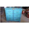 Image 1 : Aqua Lacquer 6-Drawer Chest 33.5" W X 15" D X 32" H